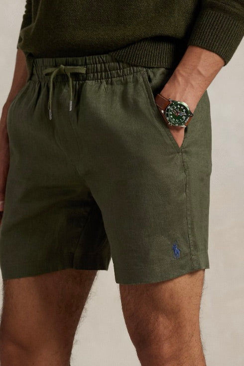POLO RALPH LAUREN Polo Prepster Linen Short New Olive - Dale