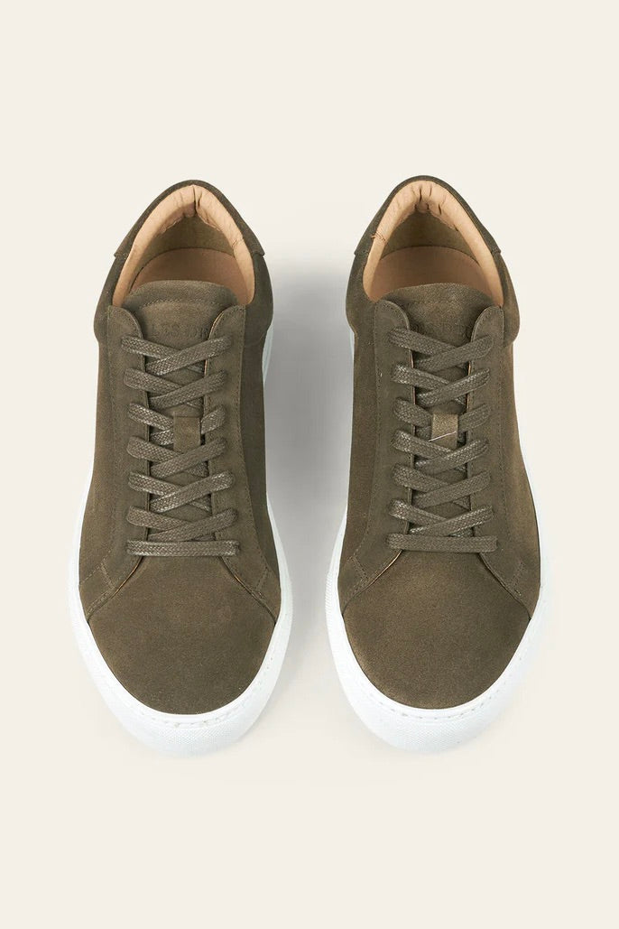 LES DEUX - Theodor Suede Sneaker - Olive Night - Dale