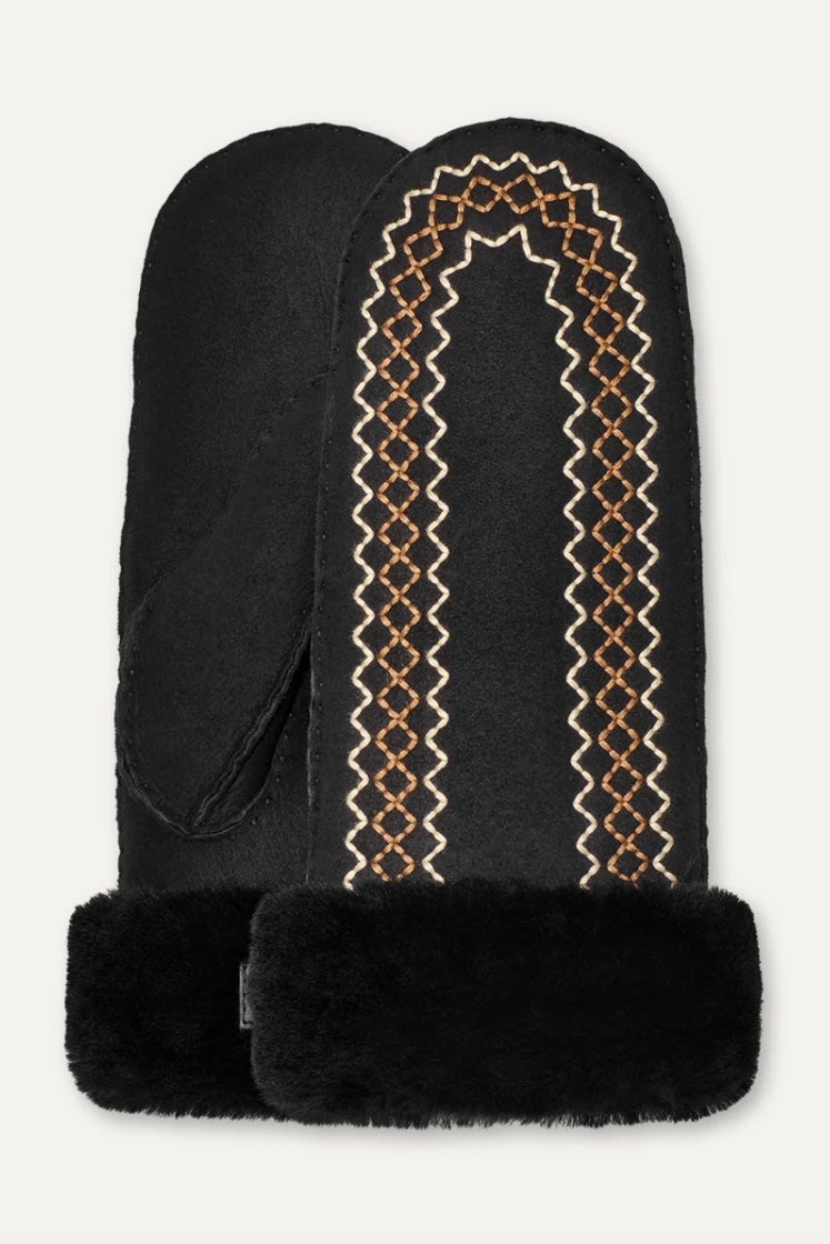 UGG Atherson Embroidered Mitten Black - Dale