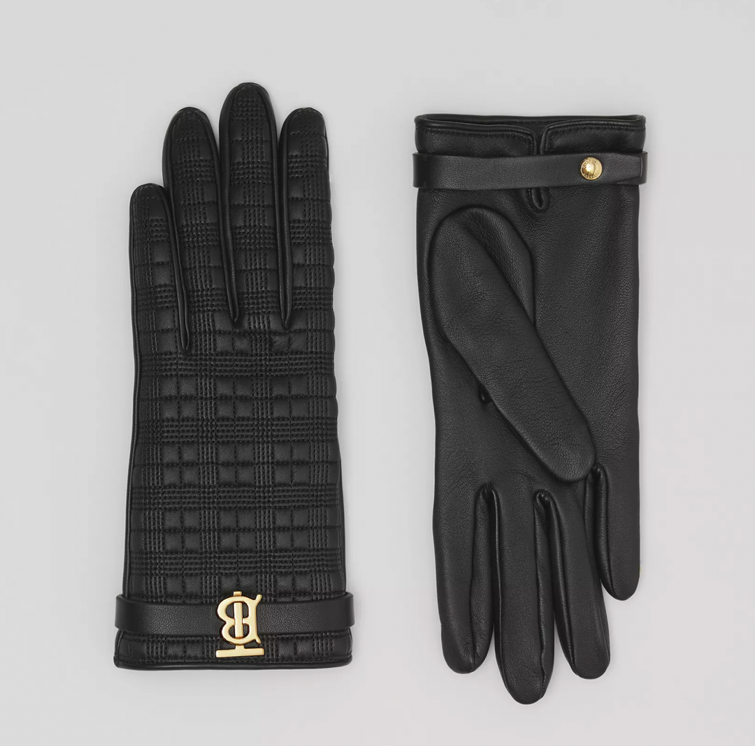 BURBERRY Cashmere-lined Quilted Leather Gloves - Dale
