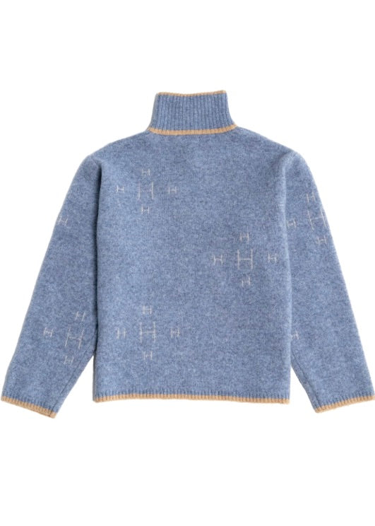 HEST Iben Half-Zip Faded Denim - Dale