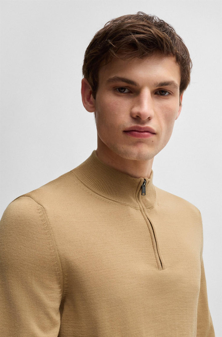 BOSS Ebenji Half Zip Medium Beige - Dale