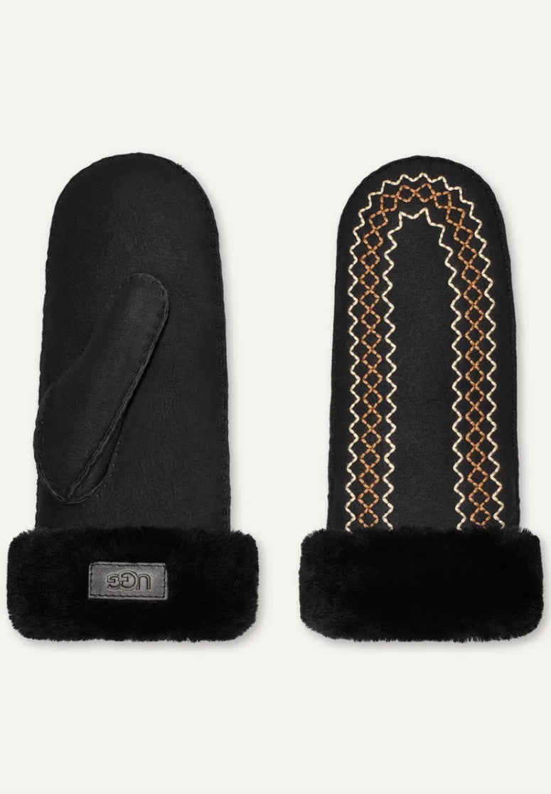 UGG Atherson Embroidered Mitten Black - Dale