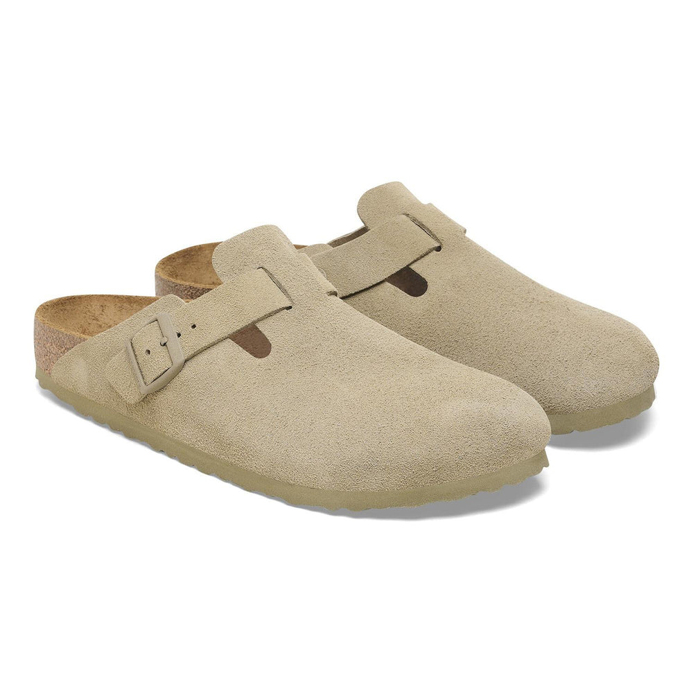 BIRKENSTOCK Boston Suede Leather Faded Khaki - Dale