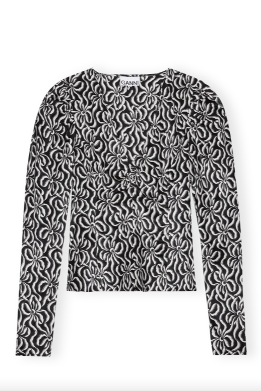 GANNI Silk Stretch Satin Blouse - Dale