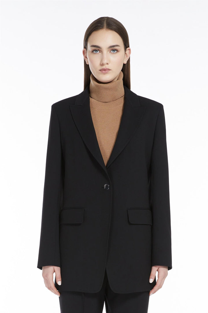 MAX MARA Titty Crepe Wool Blazer - Dale