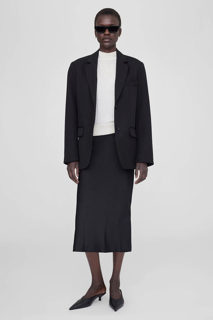 ANINE BING Bar Silk Skirt Black - Dale