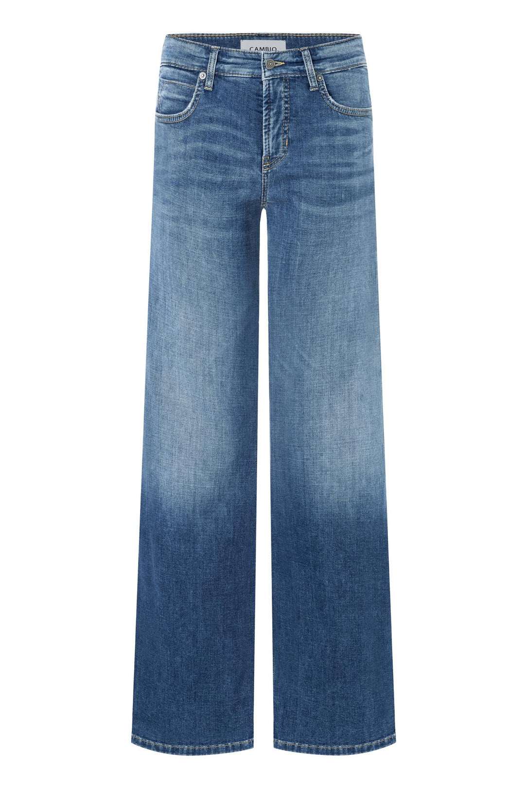 CAMBIO Tess Wide Leg Mid Blue Splinted - Dale