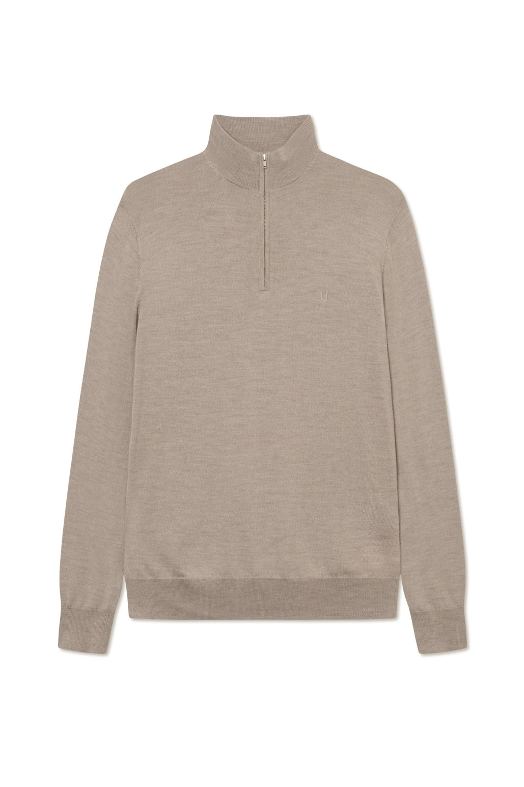 Greyson Half-Zip Merino Knit Dark Sand Melange