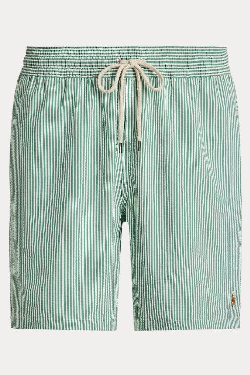 POLO RALPH LAUREN Traveller Swimming Trunk Raft Green Seersucker - Dale