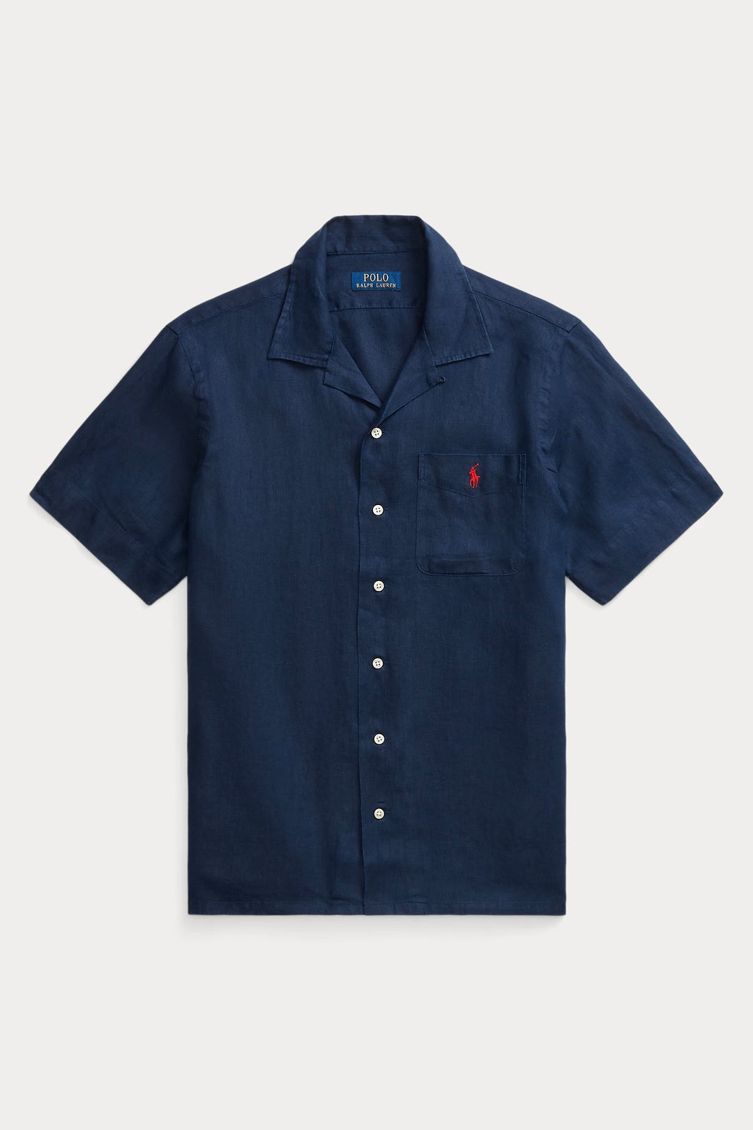POLO RALPH LAUREN CLASSIC FIT LINEN CAMP SHIRT NEWPORT NAVY - Dale
