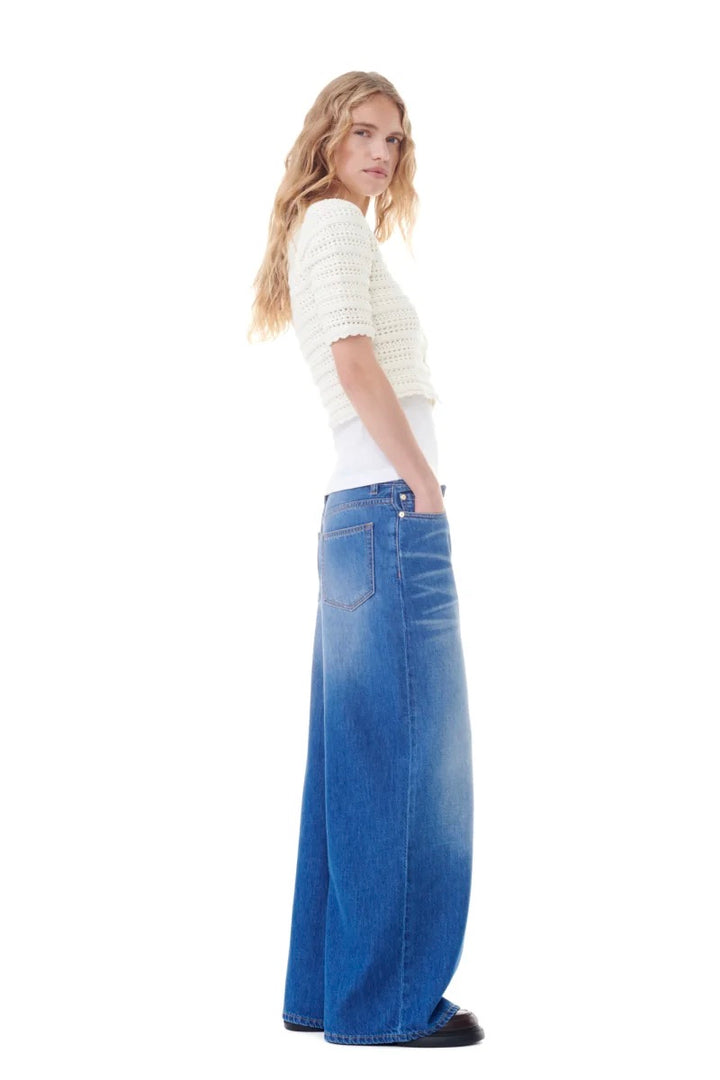 GANNI Light Denim Wide Jeans - Dale