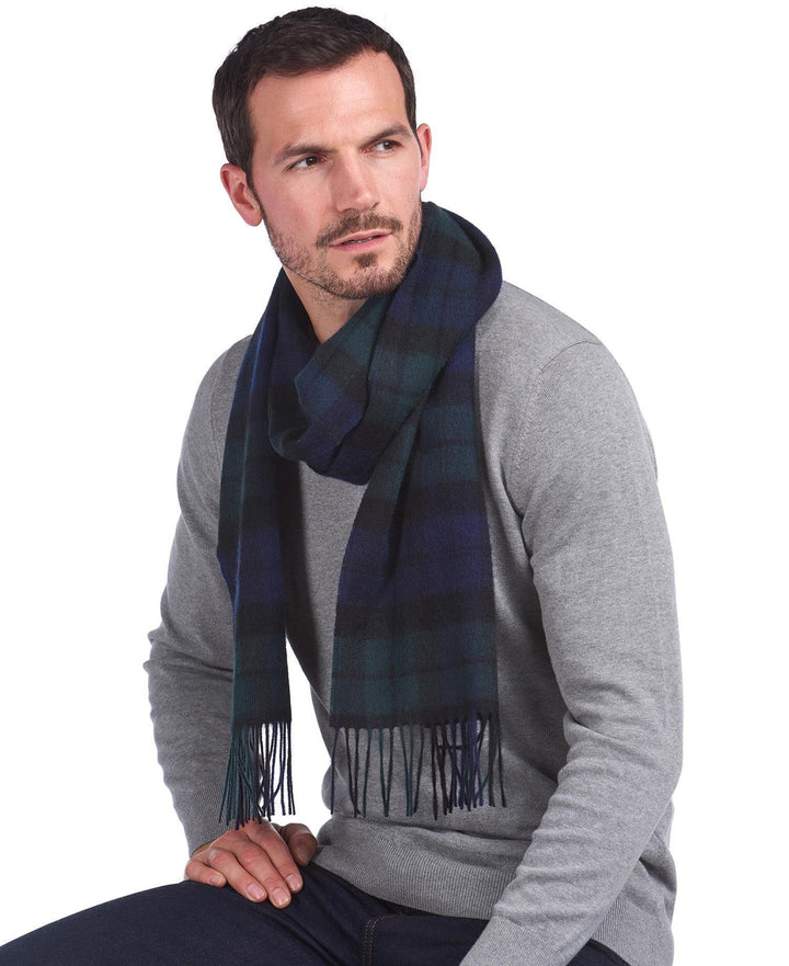 BARBOUR New Check Tartan Scarf Black Watch - Dale