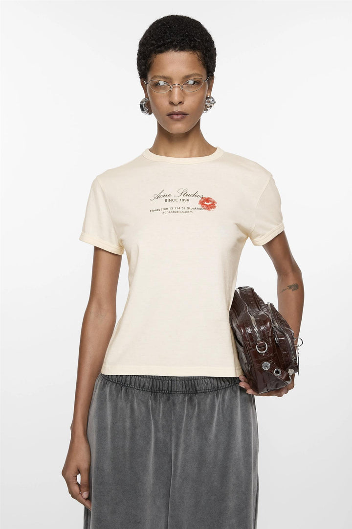 ACNE STUDIOS Logo T-Shirt Pearl Grey - Dale