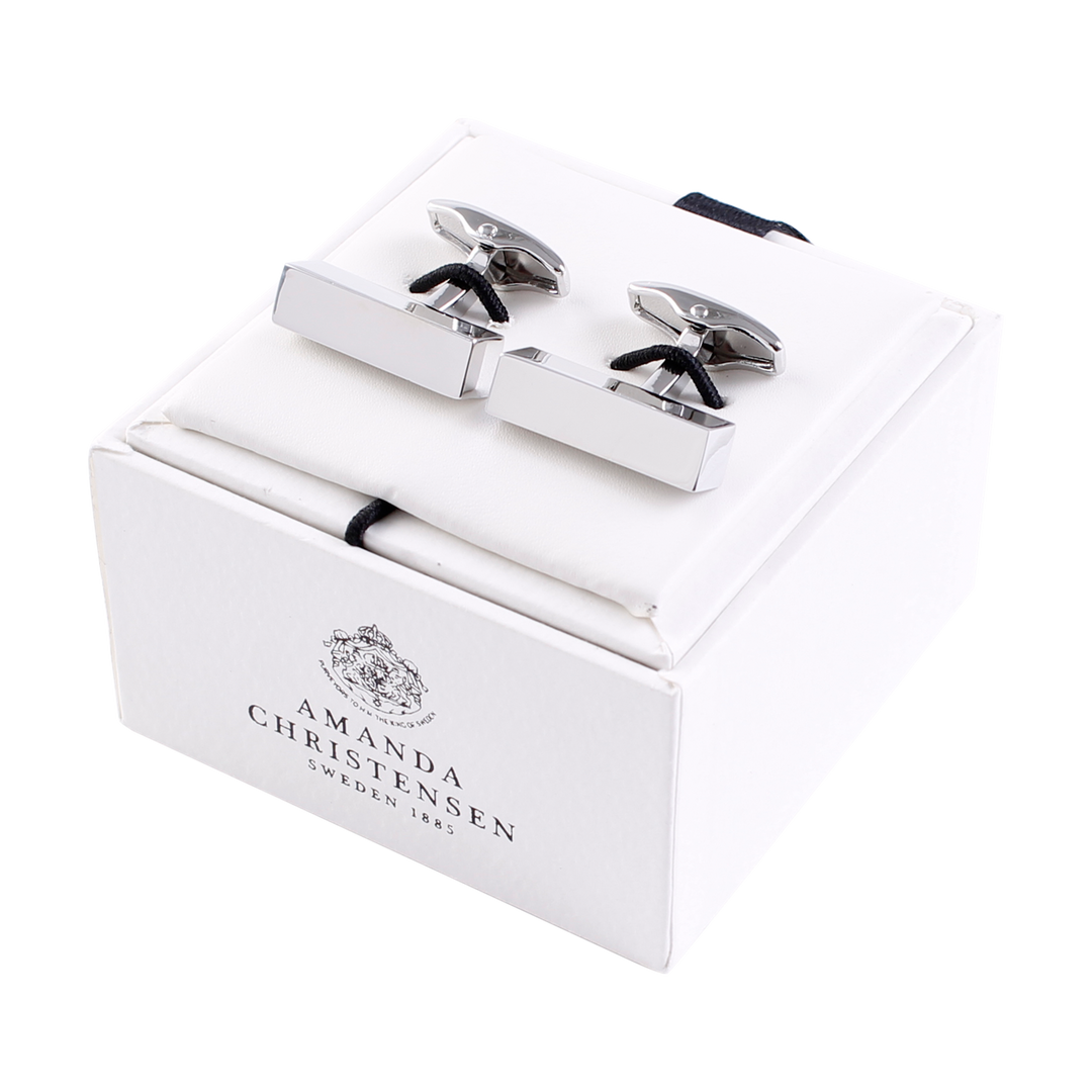 AMANDA CHRISTENSEN CUFFLINKS SILVER OBLONG - Dale