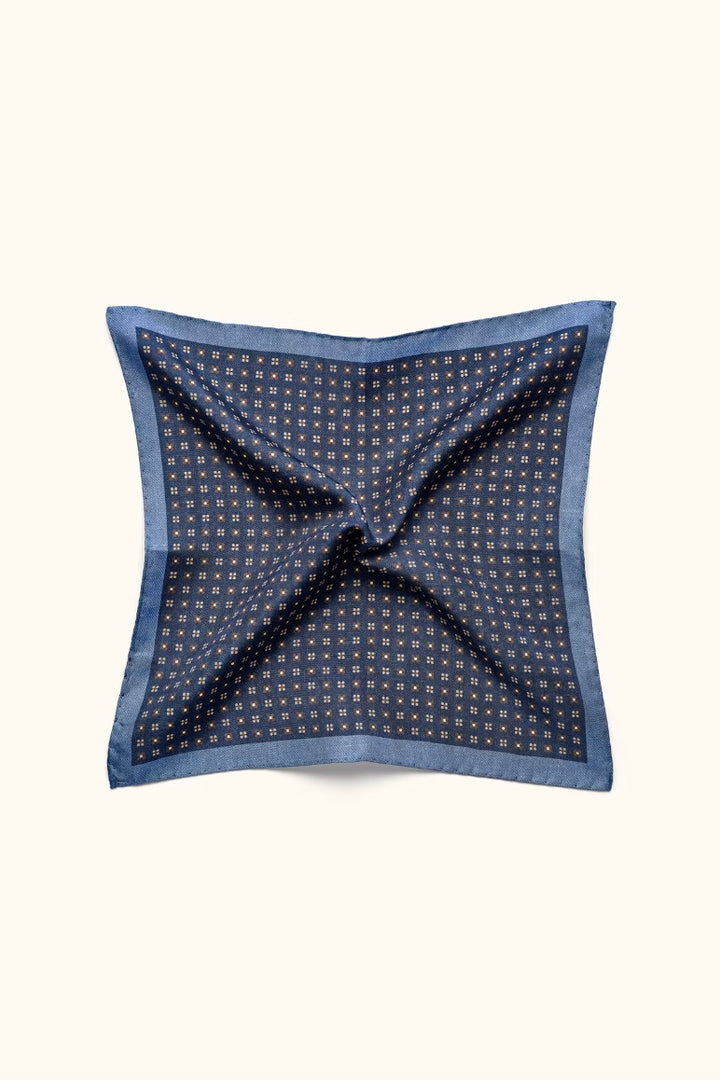 OSCAR JACOBSON Silk Handkerchief Navy - Dale
