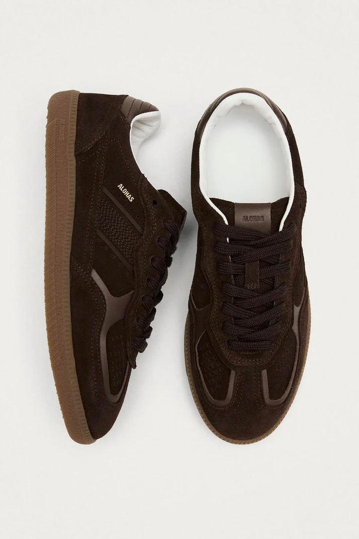 ALOHAS Tb.490 Rife Chocolate Brown Leather Sneakers - Dale