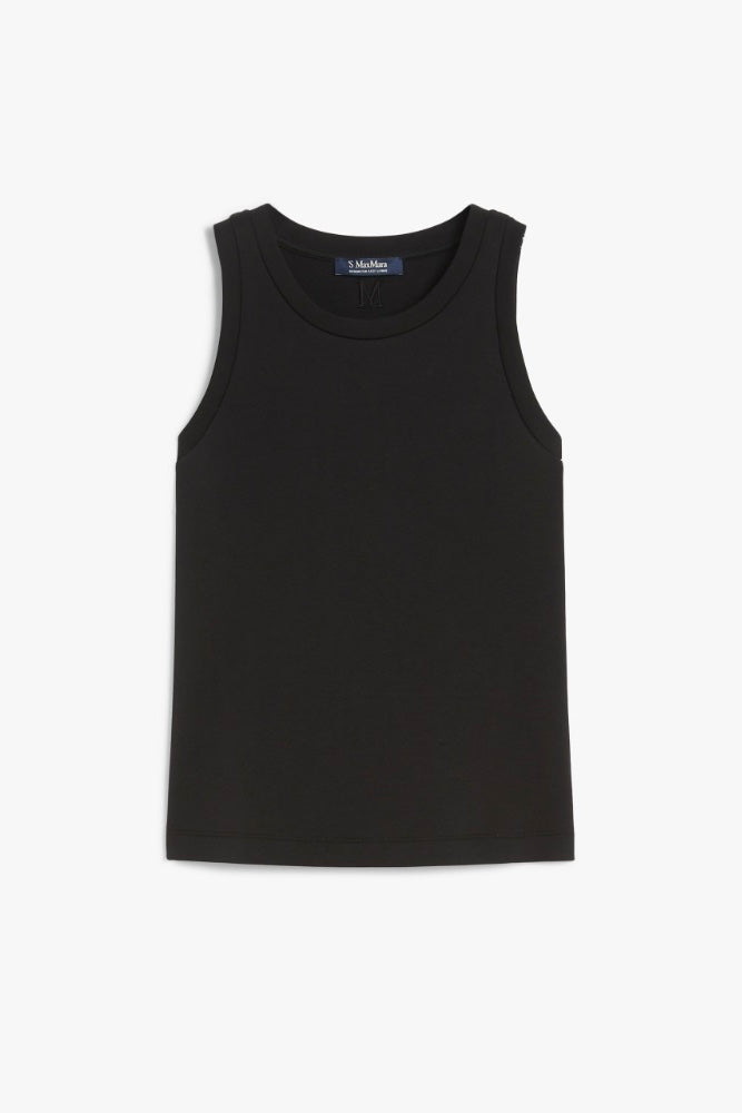 MAX MARA S' Carolina Scuba Jersey Top Black - Dale