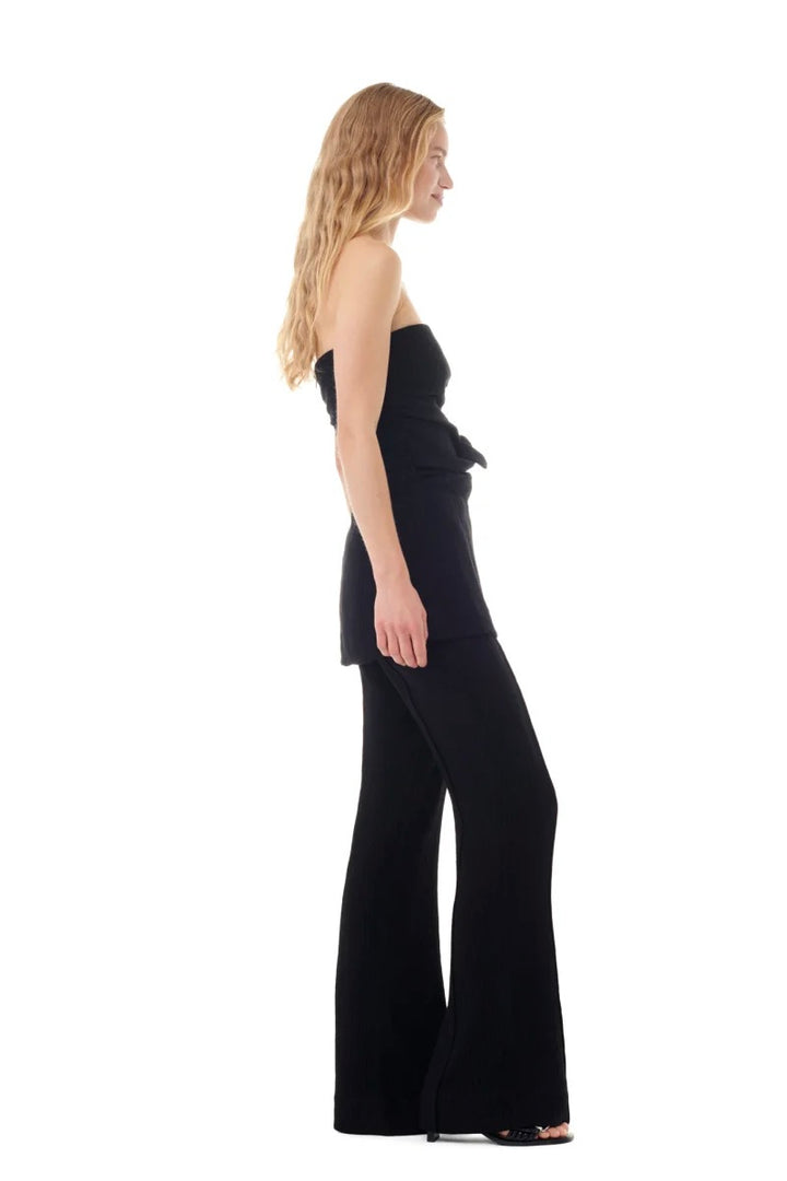 GANNI Viscose Stretch Crepe Strapless Top - Dale