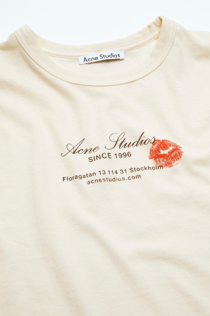 ACNE STUDIOS Logo T-Shirt Pearl Grey - Dale