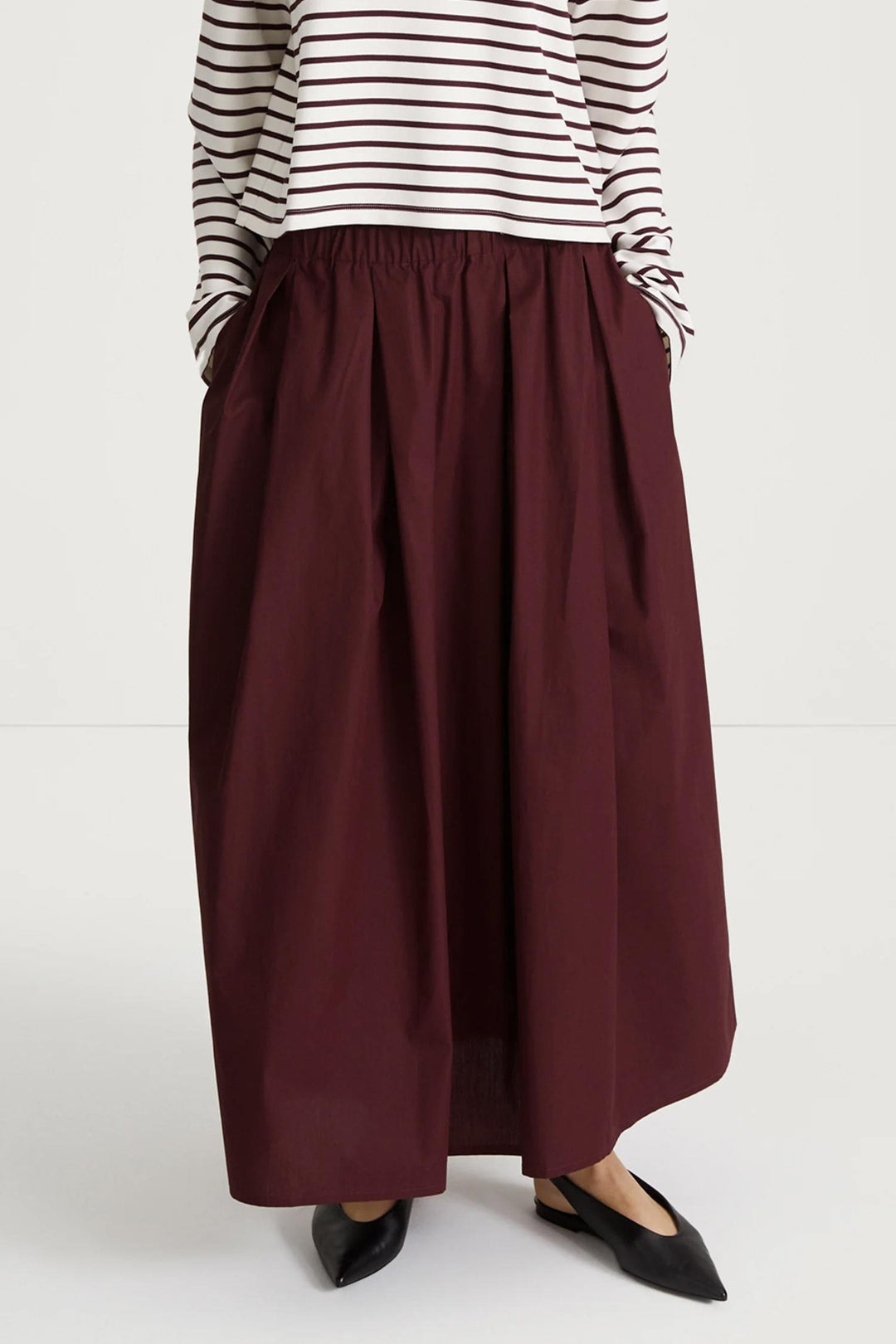 Jorina Maxi Skirt Burgundy