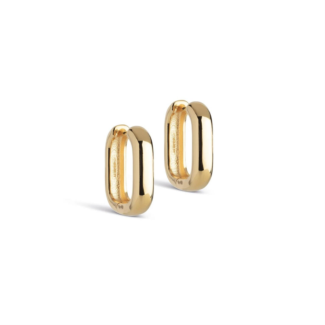 ENAMEL HOOPS, SQUARE gold 18 mm - Dale