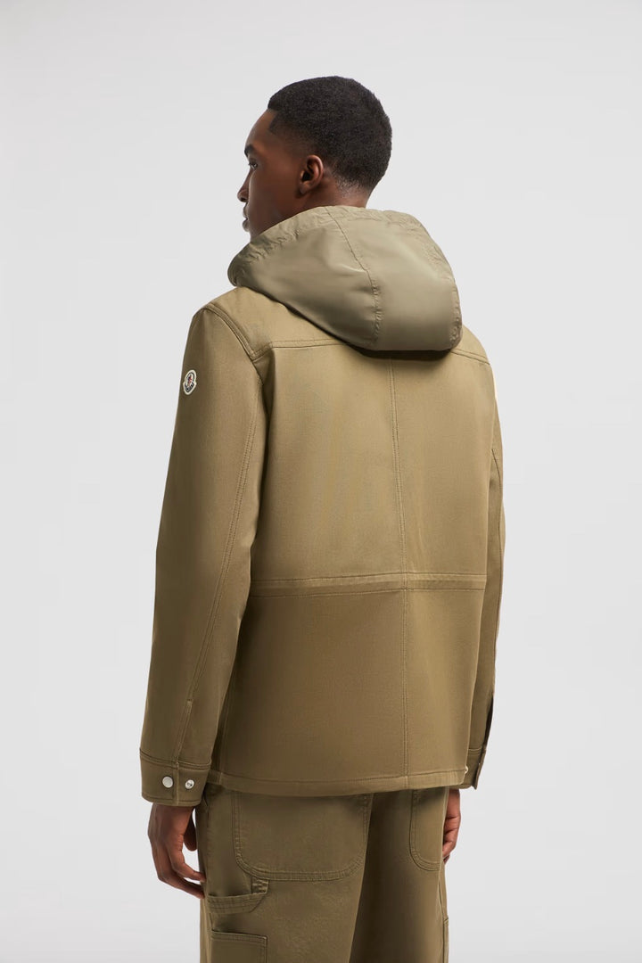 MONCLER Guerledan Hooded Shirt Jacket Olive Green - Dale