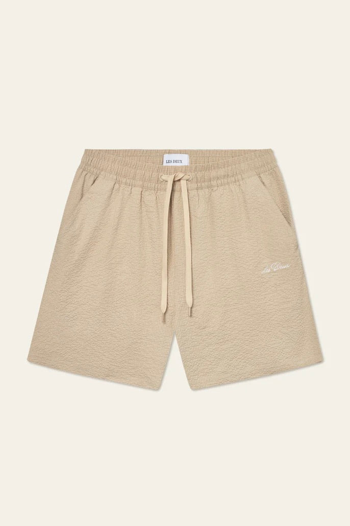 LES DEUX Stan Seerseucker Swim Shorts Irish Cream - Dale