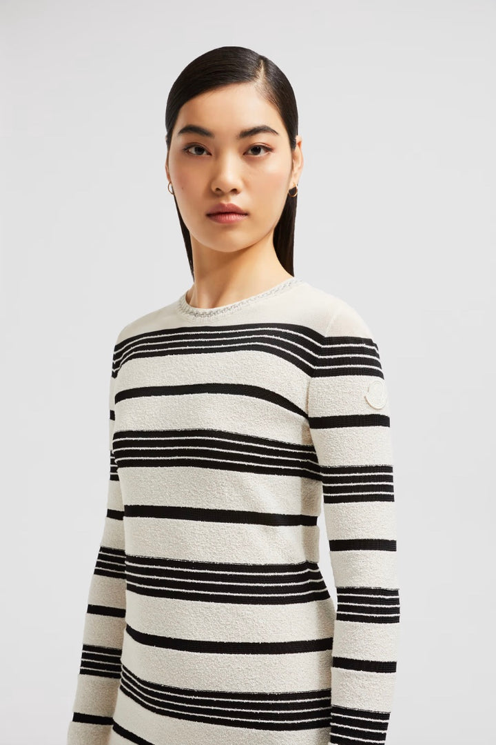 MONCLER Striped Bouclé Midi Dress - Dale