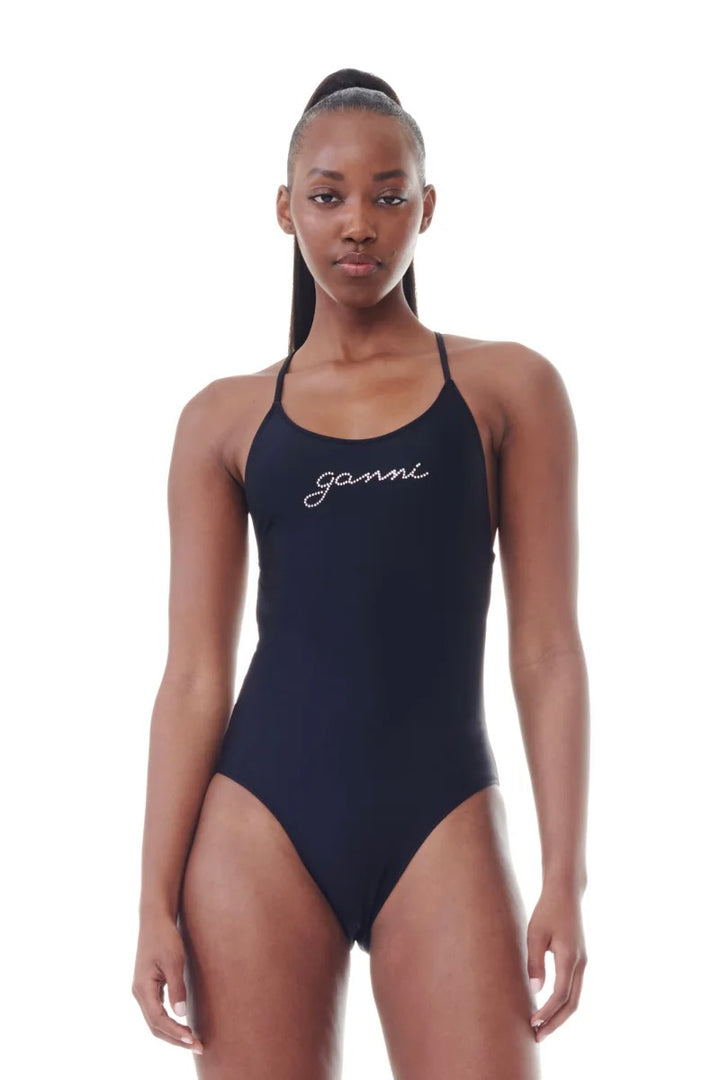 GANNI Graphic Tie String Swimsuit - Dale