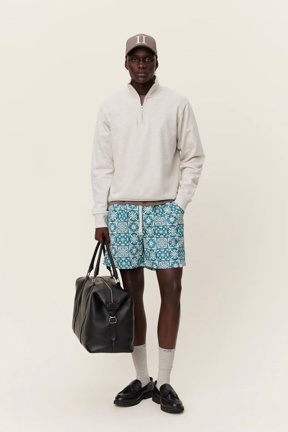 LES DEUX Dexter Half-Zip Sweatshirt - Dale