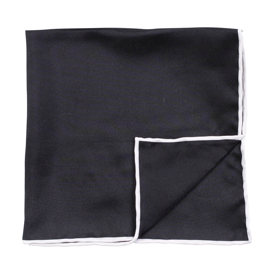 Silk Pocketsquare Black Frame