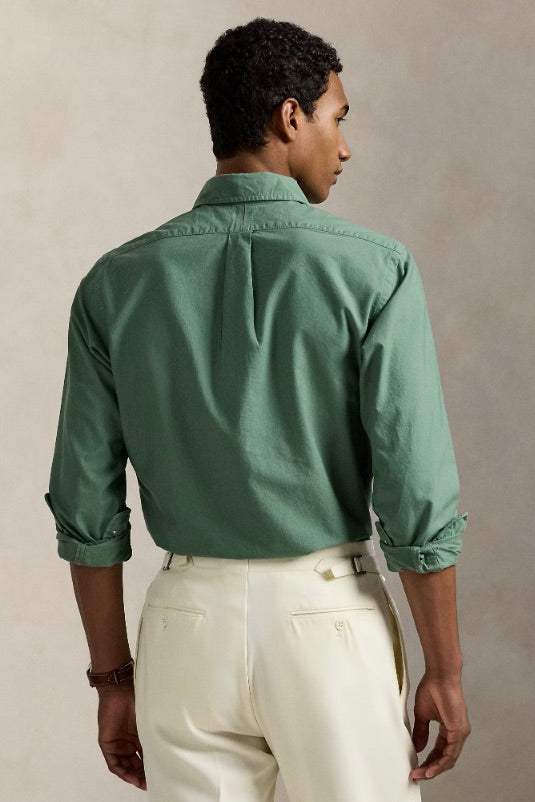 POLO RALPH LAUREN Slim Fit Garment-Dyed Oxford Shirt Fatigue Green - Dale