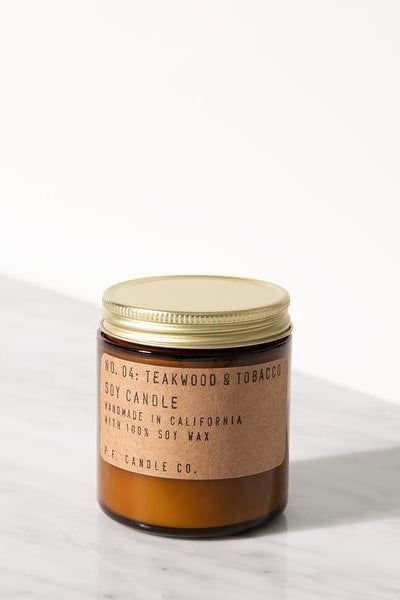 PF CANDLE NO. 4 Teakwood & Tobacco Mini Candle - Dale