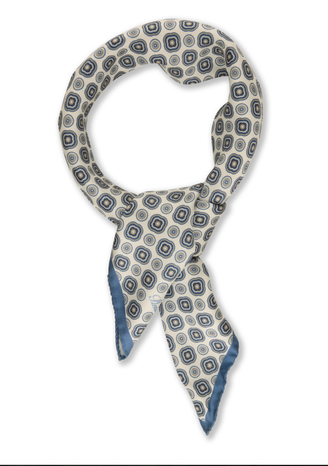 STENSTRÖMS PATTERN SILK BANDANA BLUE - Dale