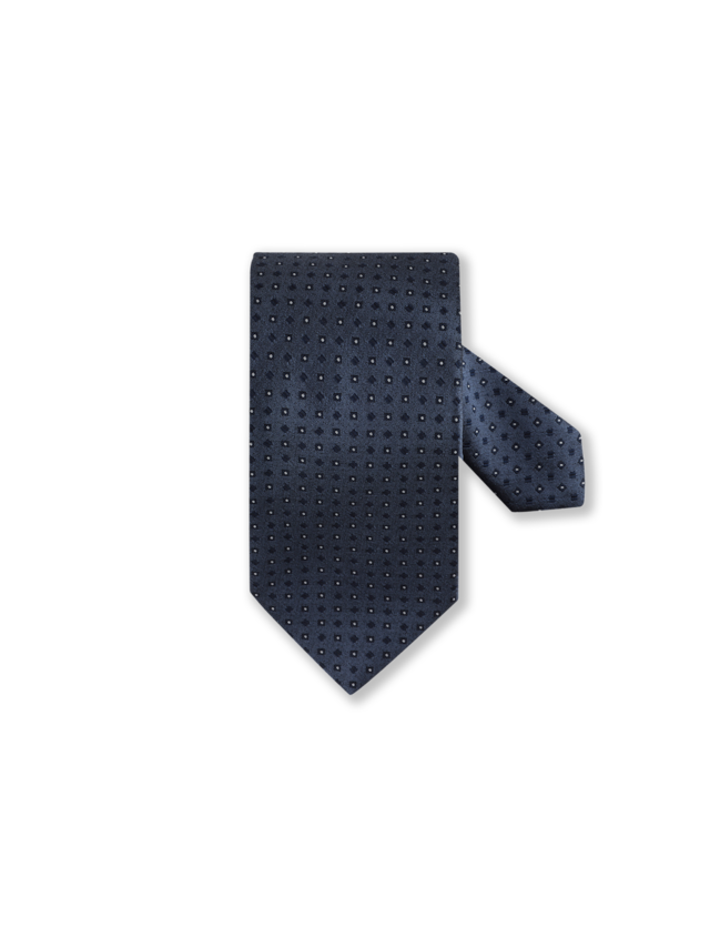STENSTRÖMS Blue Pattern Silk Tie - Dale