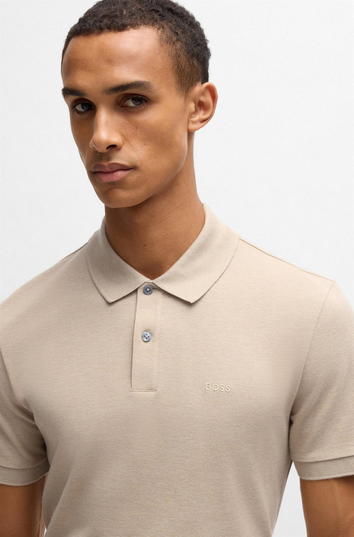BOSS Pallas Pique Open White - Dale