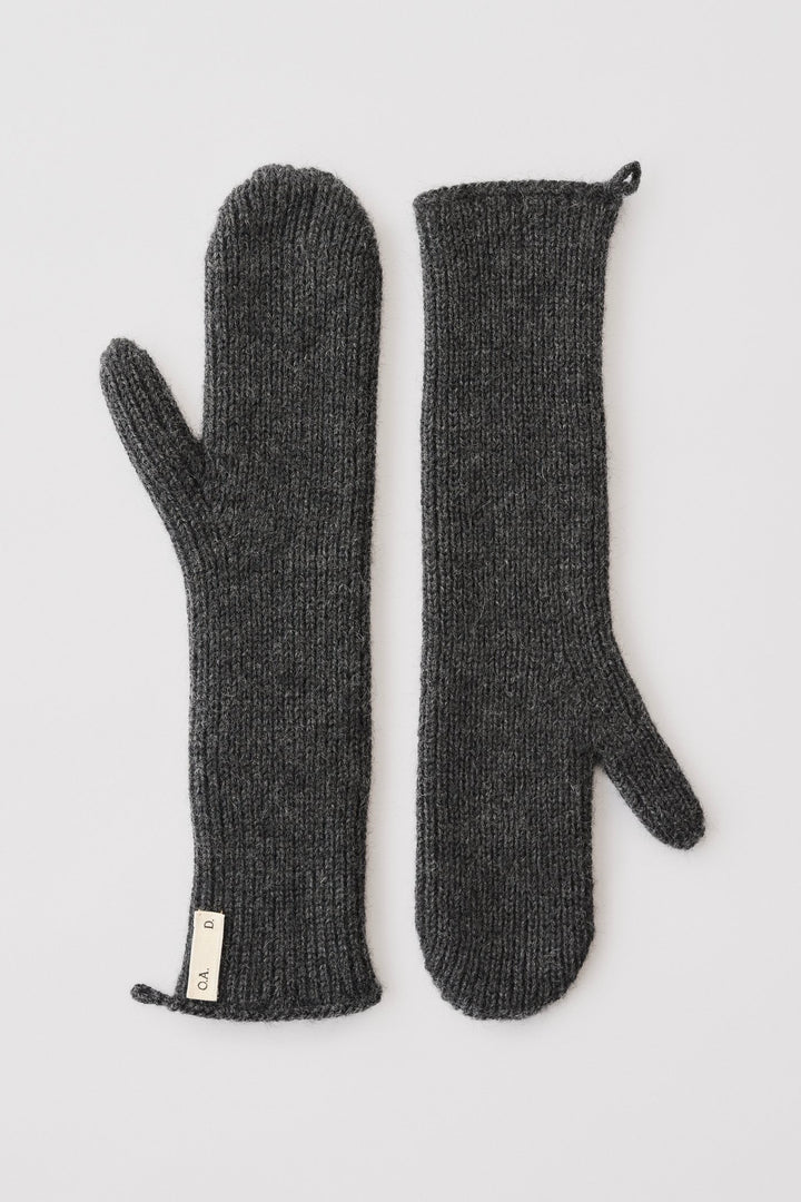 O.A.D O. A. Devold Mittens Dark Grey Melange - Dale