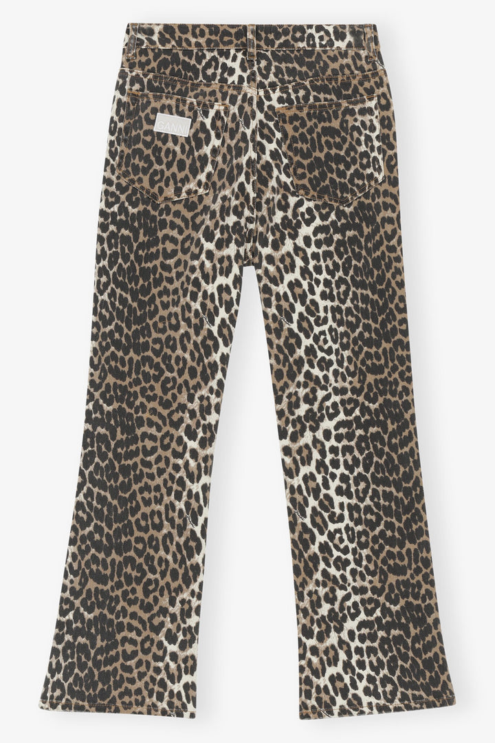 GANNI Print Denim Betzy Cropped - Dale