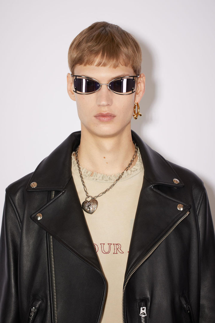 ACNE STUDIOS LEATHER BIKER JACKET - BLACK - Dale