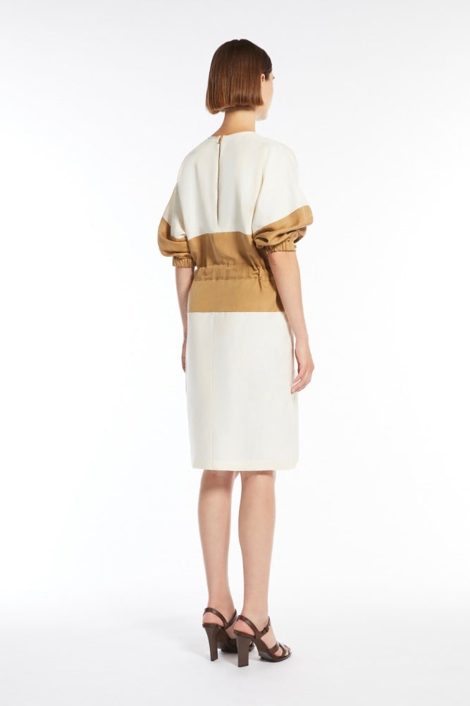 MAX MARA Vasto Silk and Linen Dress - Dale