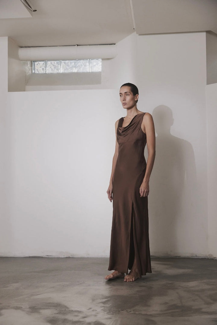 ENVELOPE 1976 Cameron Dress Mocca - Dale