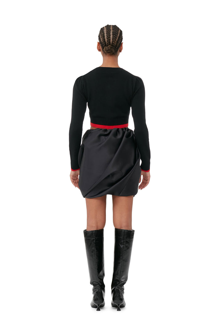 GANNI Double Satin Mini Skirt - Dale