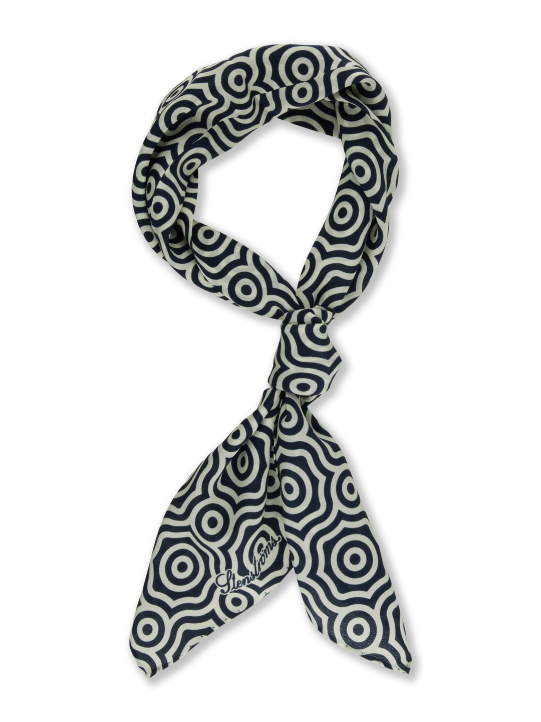 STENSTRÖMS PRINTED SILK ASCOT Light Indigo - Dale