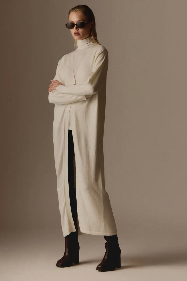 AVORA Cashmere Blend Long Cardigan Offwhite - Dale