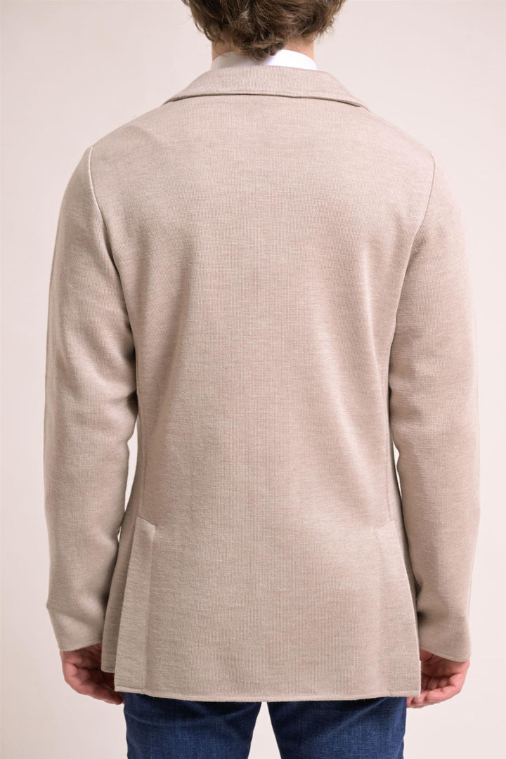 LARDINI Man Knit Jacket Beige - Dale