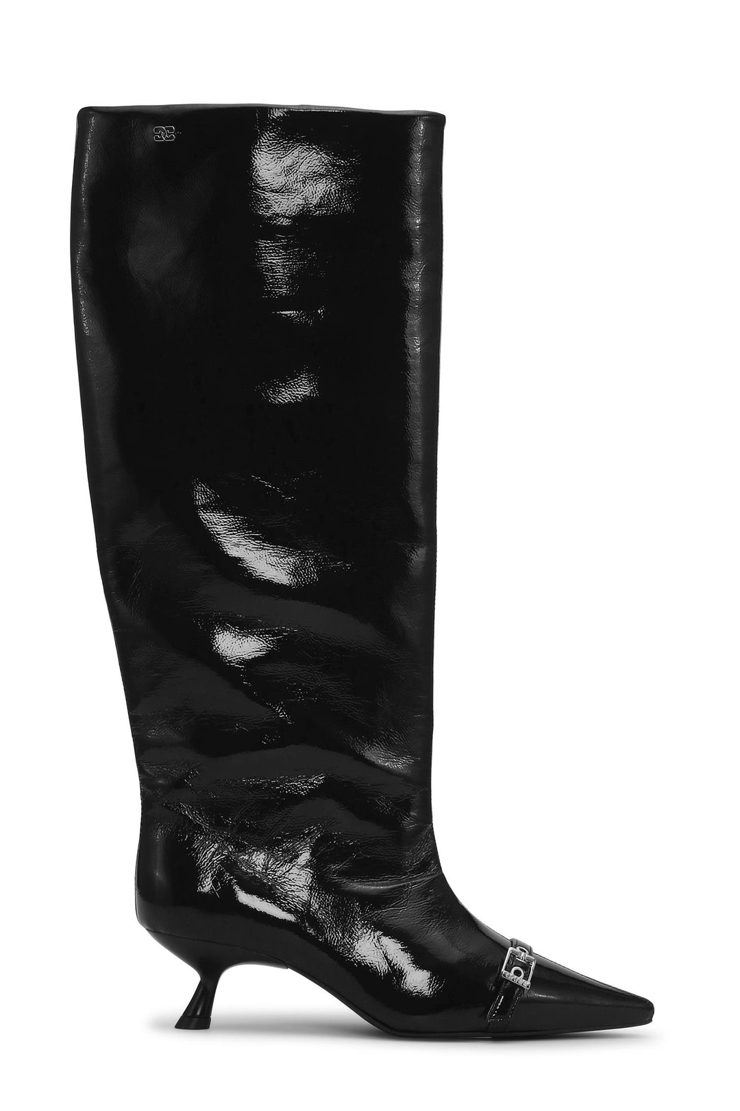 GANNI Eyelets Slouchy High Shaft Boot Naplack - Dale