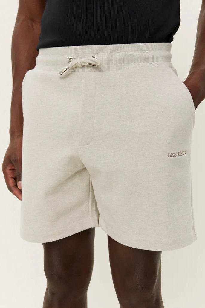 LES DEUX Dexter Sweatshorts Ivory Melange - Dale