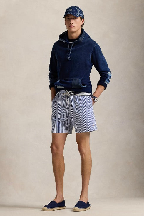 POLO RALPH LAUREN Traveller Swimming Trunk Cruise Royal Seersucker - Dale