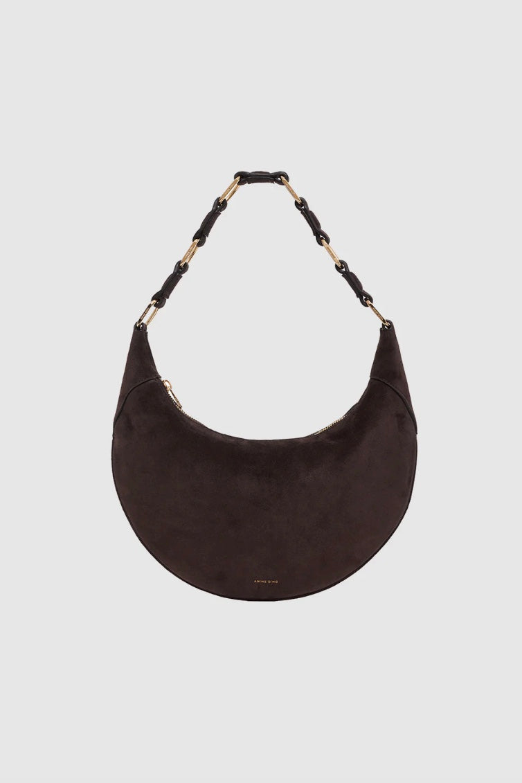 ANINE BING Kate Hobo Bag Dark Brown Suede - Dale